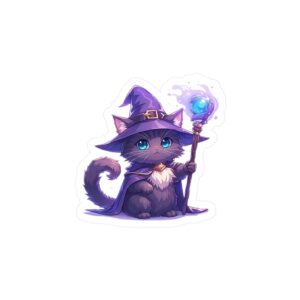 D&D Adventuring Wizard Kitten Vinyl Decal