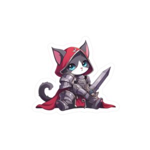 D&D Fighter Kitten Vinyl Decal